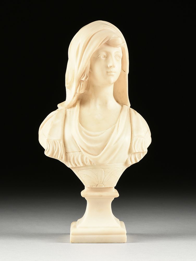 Appraisal: ADOLFO CIPRIANI Italian - A SCULPTURE Young Woman with Headdress