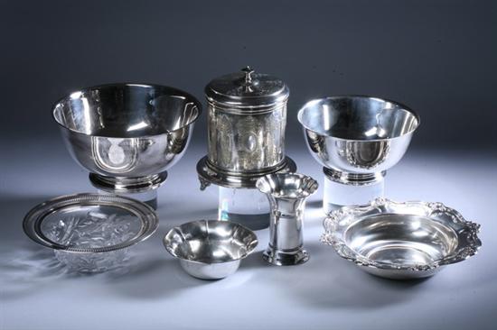 Appraisal: SEVEN PIECES STERLING AND SILVER PLATED HOLLOWWARE Including a Webster