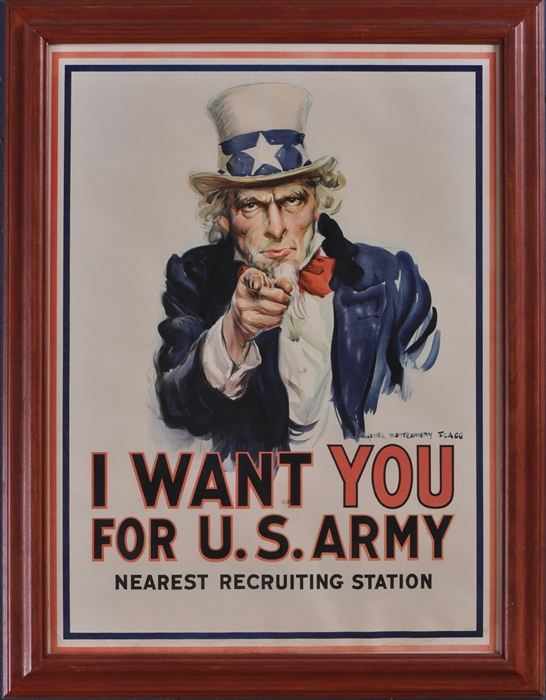 Appraisal: JAMES MONTGOMERY FLAGG - I WANT YOU FOR THE US