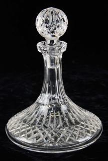 Appraisal: signed Waterford Lismore cut crystal ships decanter x signed Waterford