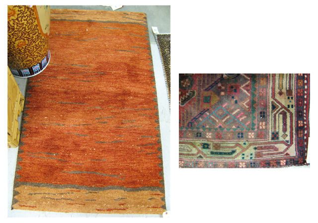 Appraisal: TWO HAND KNOTTED ORIENTAL AREA RUGS ' X ' Persian