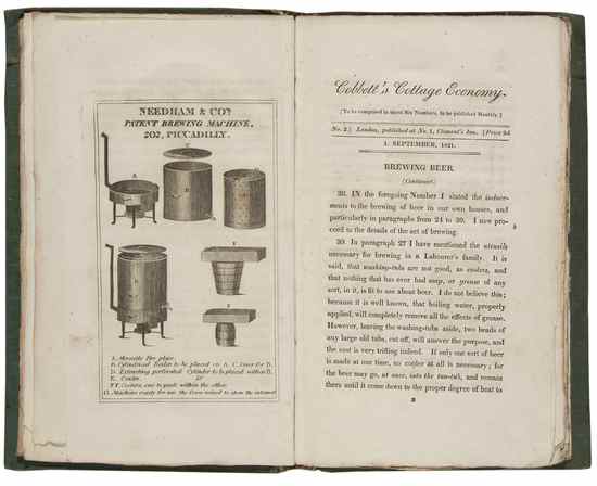 Appraisal: Cobbett William Cottage Economy first edition engraved plate contemporary signature