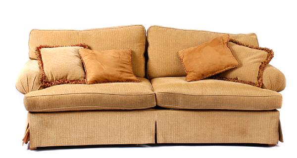 Appraisal: A fully upholstered sofa height in width in depth in