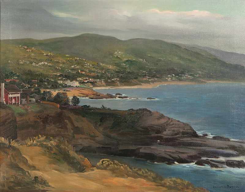 Appraisal: View of Laguna Beach Crescent Bay oil on canvas ''