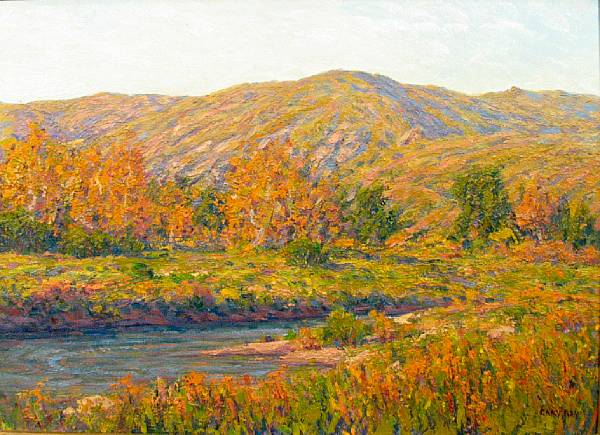 Appraisal: Gary Ray American born A View of Trancas Canyon signed