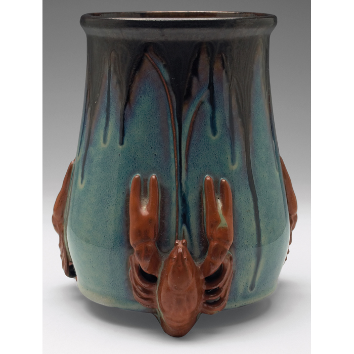 Appraisal: Denbac vase large form in a blue glaze with a