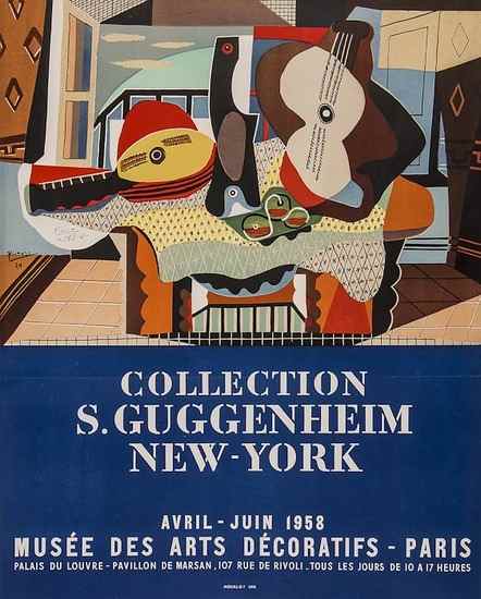 Appraisal: Pablo Picasso - after Guggenheim Collection poster lithographic poster printed