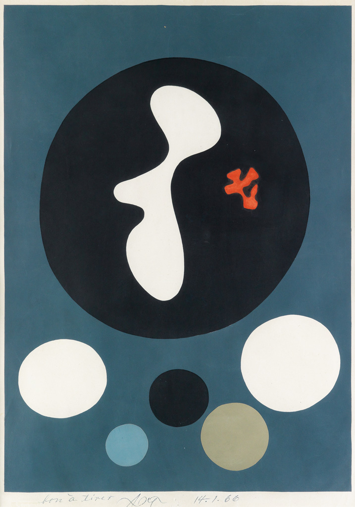 Appraisal: JEAN ARP Gris-Noir Color lithograph x mm x inches wide