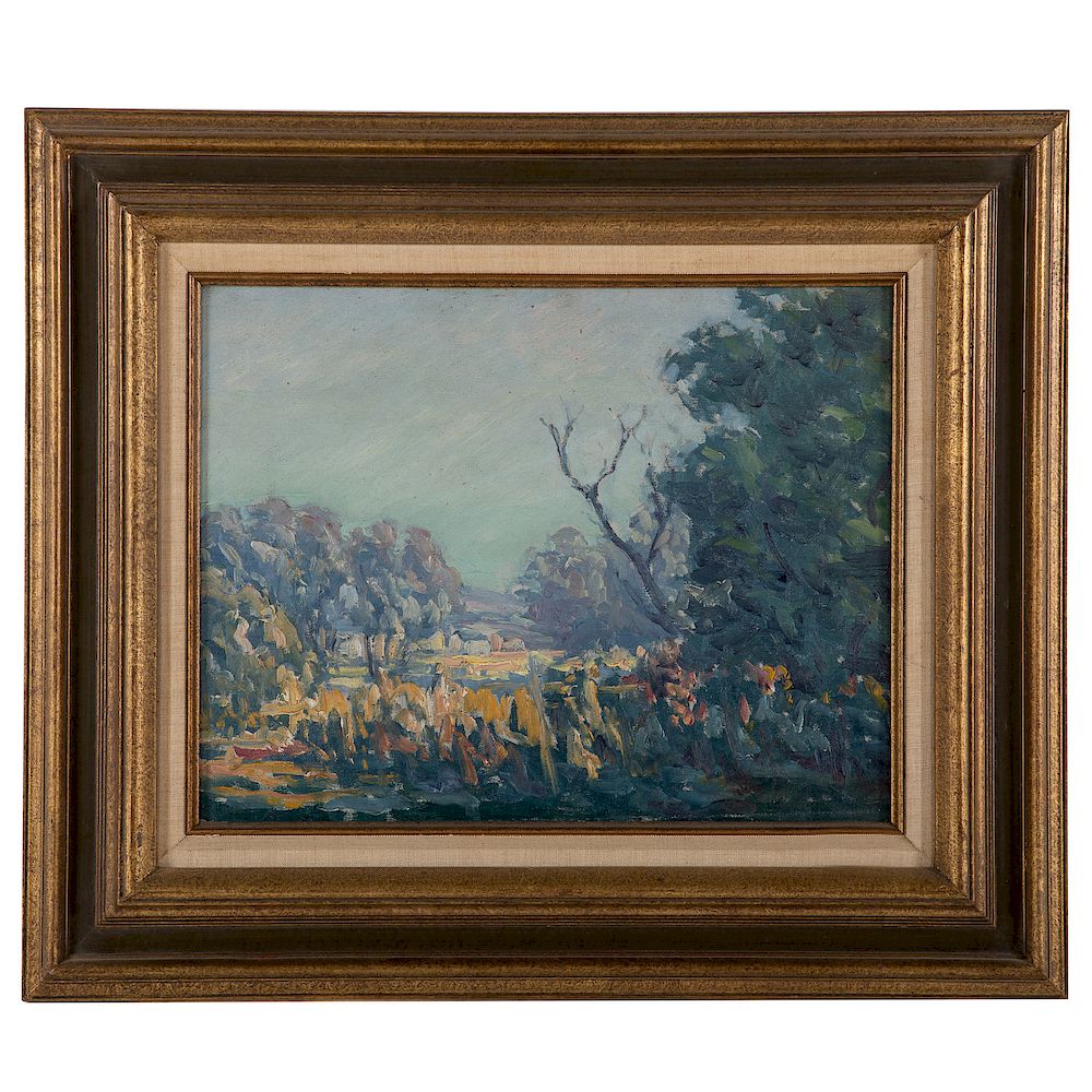 Appraisal: American School th c Impressionist Landscape Unsigned x in framed