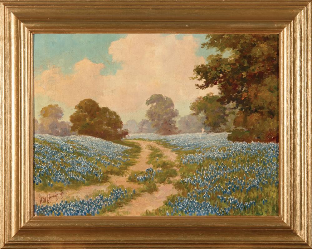 Appraisal: William Kendrick American Texas - Bluebonnets oil on canvas board