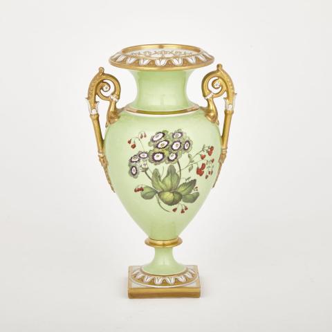 Appraisal: Flight Barr Barr Worcester Two-Handled Vase c - painted with