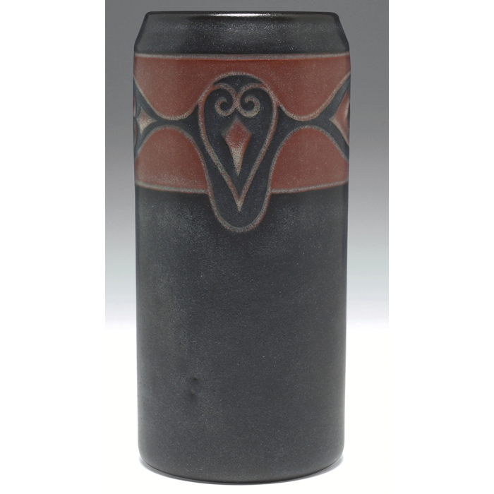 Appraisal: Rookwood vase cylindrical shape with an unusual design in a