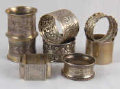 Appraisal: A pair of Russian silver napkin rings M Dmitriev Moscow