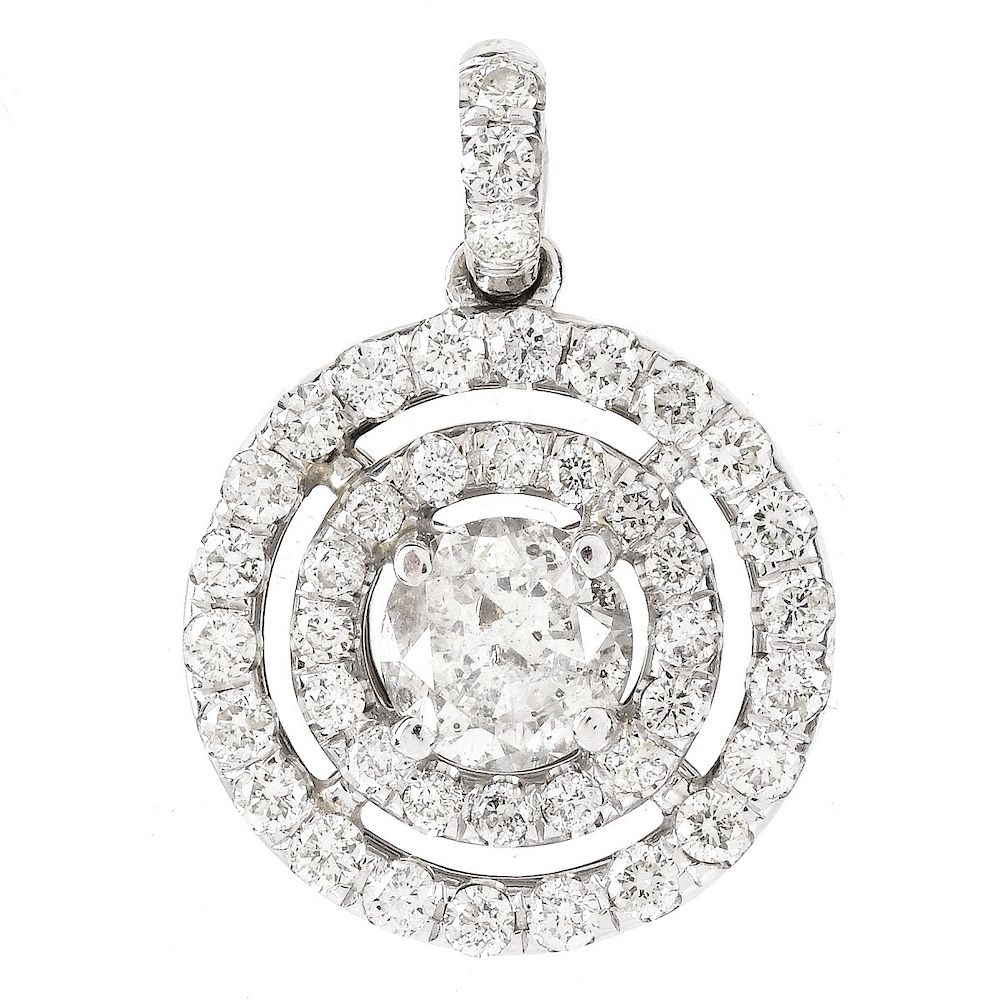 Appraisal: Diamond and K Gold Pendant Diamond and Karat White Gold