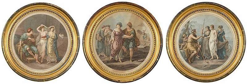 Appraisal: After Angelica Kauffman Swiss Three Helen Paris related scenes -