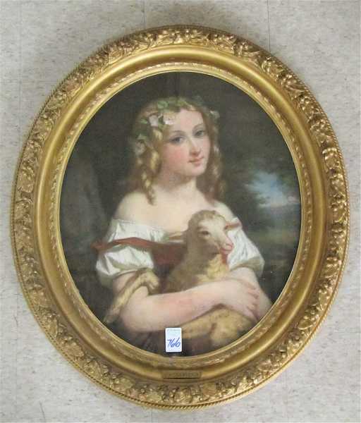 Appraisal: STYLE OF LOUISE ELISABETH VIGEE-LEBRUN French - oval pastel portrait