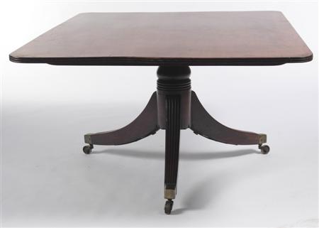 Appraisal: A Regency mahogany breakfast table the rounded rectangular top with