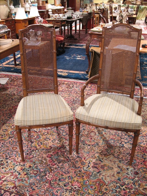 Appraisal: SIX MAHOGANY HENREDON DINING CHAIRS TWO ARM CHAIRS AND FOUR