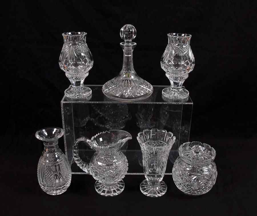 Appraisal: PC WATERFORD CRYSTAL Cracker barrel '' Heritage pitcher '' Ships