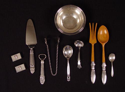 Appraisal: PIECE ESTATE STERLING COLLECTION INCLUDING GEORG JENSEN To include Georg