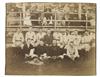 Appraisal: BASEBALL Pair of mammoth photographs depicting an early integrated baseball