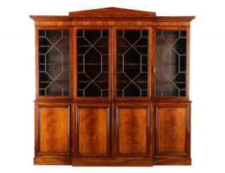 Appraisal: Very Fine Regency Mahogany Breakfront Bookcase English early th century