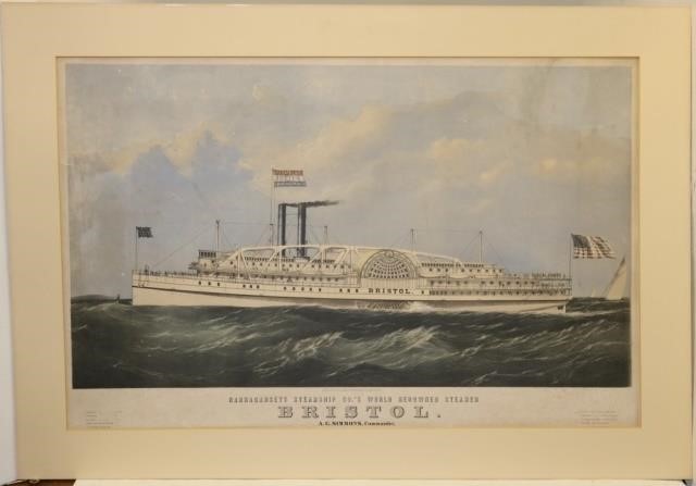 Appraisal: LATE TH C COLORED LITHO TITLED NARRAGANSETTSTEAMER COMPANY WORLD RENOWNED