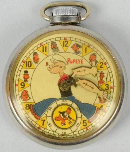 Appraisal: Popeye Comic Character Pocket Watch Circa Made by New Haven