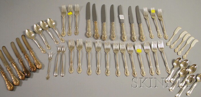 Appraisal: Gorham Sterling Silver Partial Flatware Service English Gadroon pattern approx