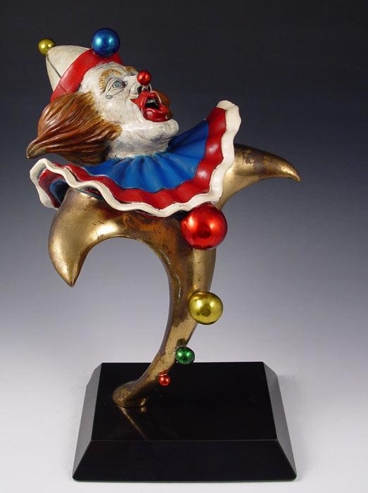 Appraisal: WEGNER Paul American th Century Clown Bronze '' h signed