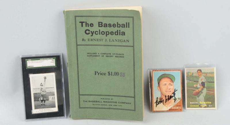 Appraisal: Includes three cards including a Topps Bobby Shantz which is