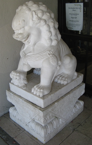 Appraisal: A MONUMENTAL PAIR OF CHINESE MARBLE PALACE FOO LIONS ON