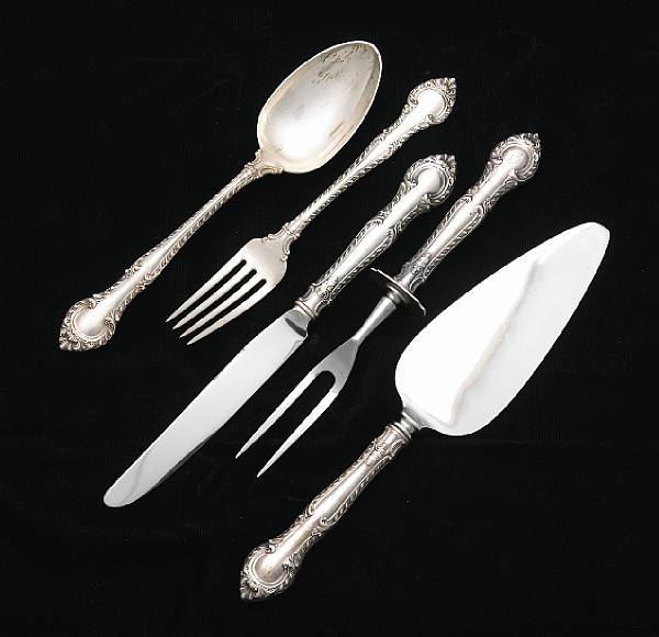 Appraisal: A sterling flatware setGorham Mfg Co Providence RIEnglish Gadroon monogrammed