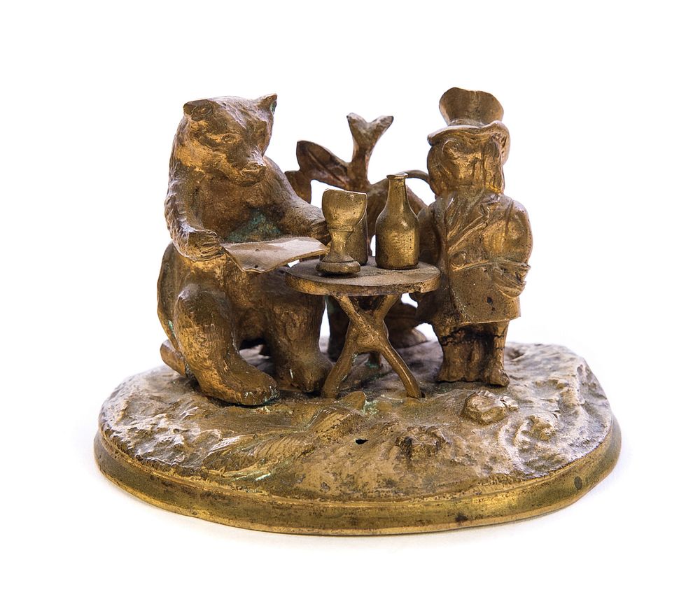 Appraisal: Miniature Austrian Bronze of Playing Animals Austrian Bronze of Playing