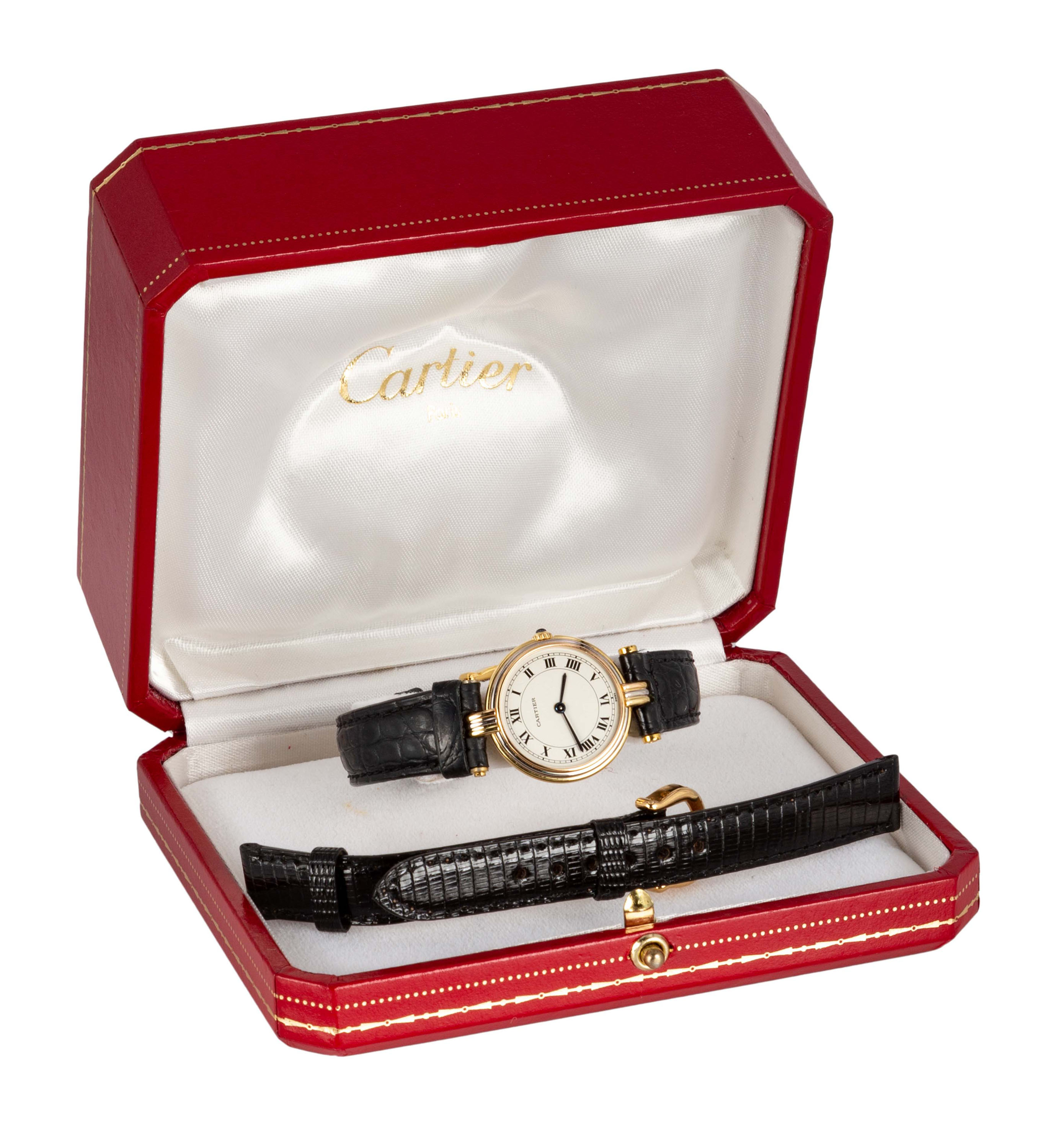 Appraisal: LADIES CARTIER K GOLD QUARTZ WATCH Swiss made In original