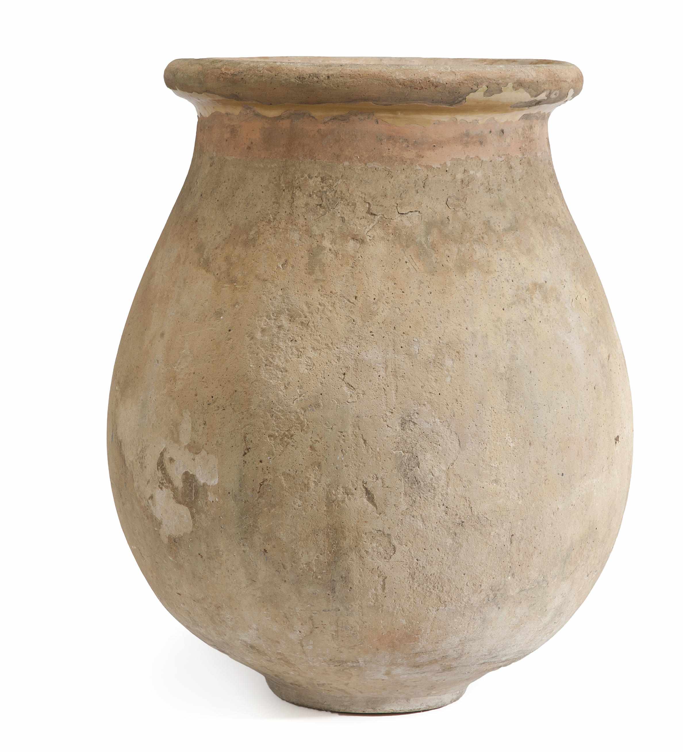 Appraisal: A Mediterranean terracotta olive jar height in cm diameter in