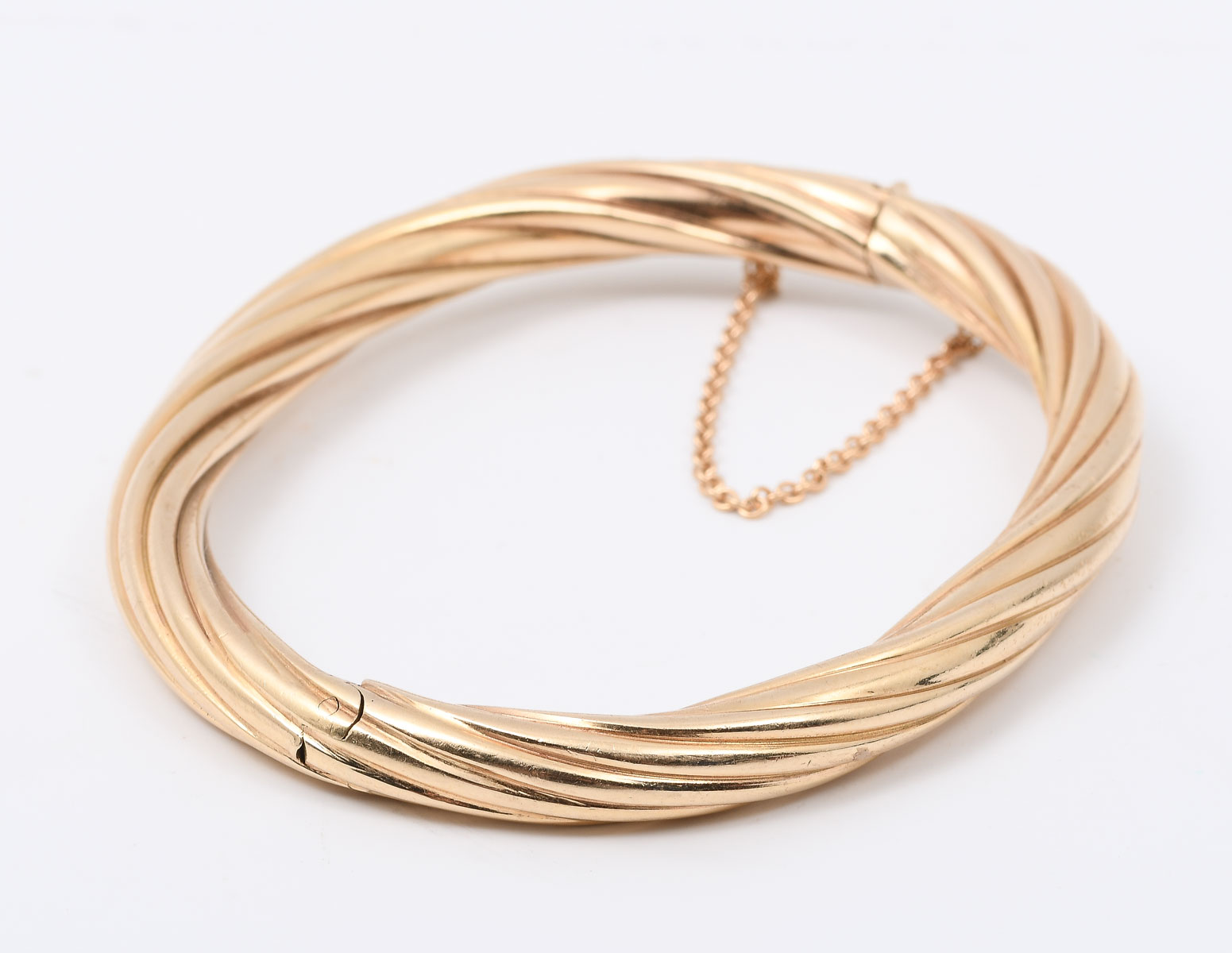 Appraisal: ITALIAN K TWISTED ROPE BANGLE BRACELET Italian K yellow gold