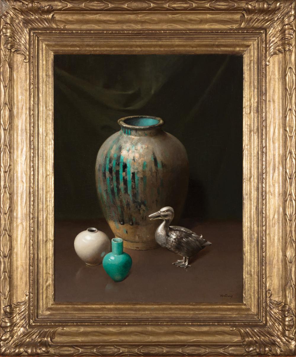 Appraisal: Harry Willson Watrous American - Still Life of Vases and