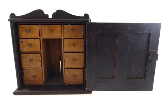 Appraisal: European spice cabinet with early elements including interior drawers but