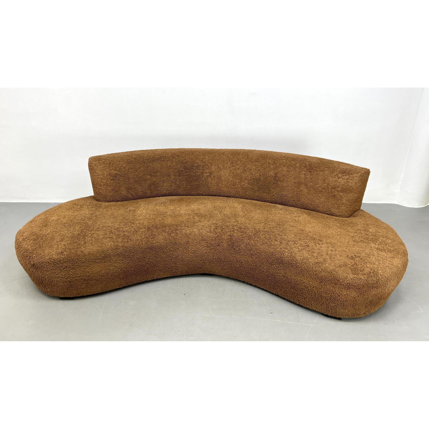 Appraisal: Vladimir Kagan style Modernist Cloud Sofa Couch Nubby texture upholstery