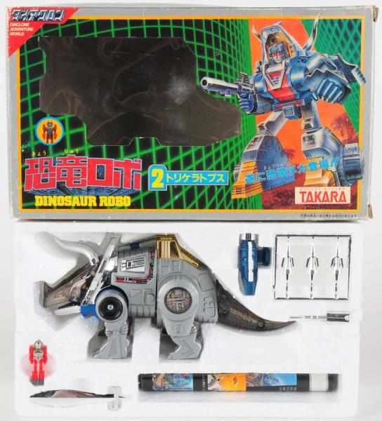 Appraisal: DinoRobo Takara Triceratops Slag has a pre-Transformers blue body and