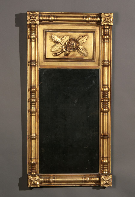 Appraisal: Classical Giltwood and Gesso Pier Mirror Probably New York Circa