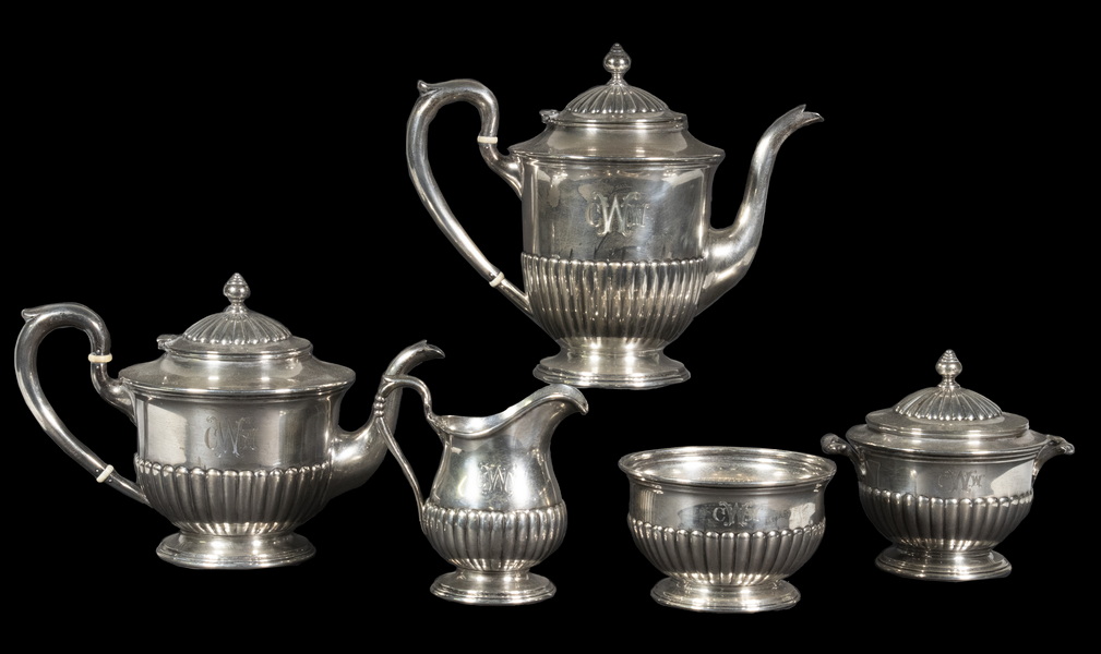 Appraisal: PC S KIRK SON SILVER TEA SERVICE Piece Early th