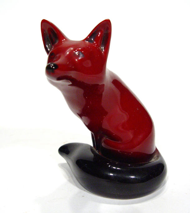 Appraisal: Royal Doulton flambe glazed seated fox factory mark to base