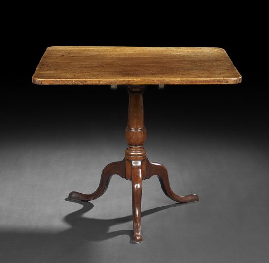 Appraisal: George III Mahogany Tripod Table fourth quarter th century the