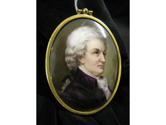 Appraisal: Miniature Painting on Porcelain of Wagner ail x circa excellent