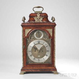 Appraisal: Thomas Gardner Mahogany Table Clock London c mahogany case with