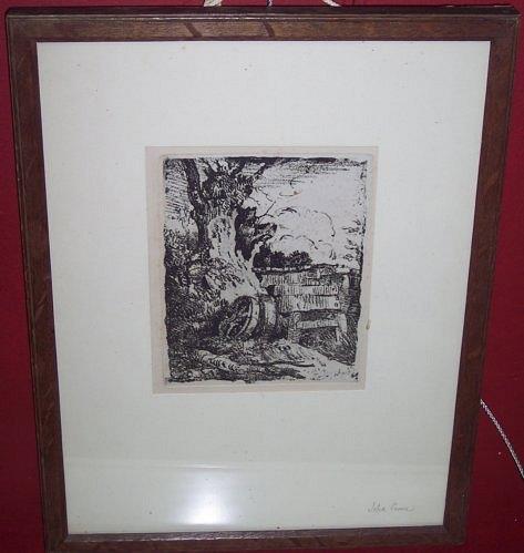 Appraisal: John CromeStudy of a Treesoft ground etching cm x cm