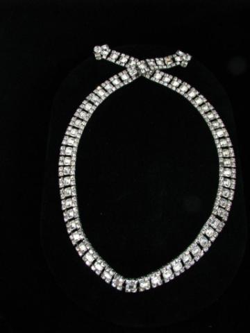 Appraisal: Vintage Rhinestone Belt Necklace and Bracelet including '' belt ''