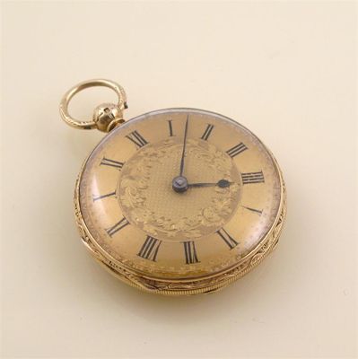 Appraisal: A Victorian ct gold open face pocket watch the engraved